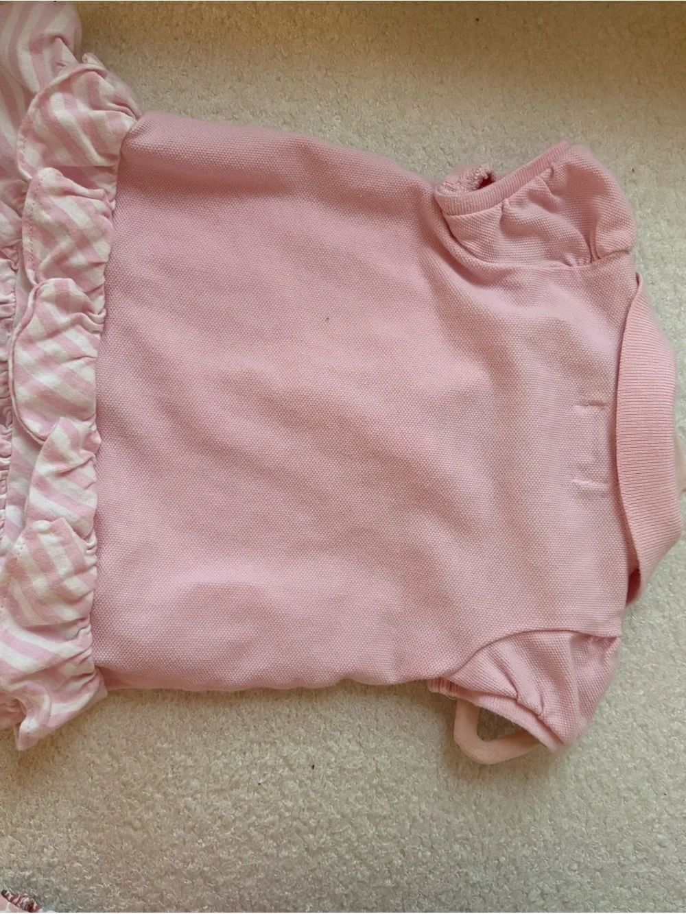 Ralph Lauren Light Pink Polo Dress with Ruffle Trim